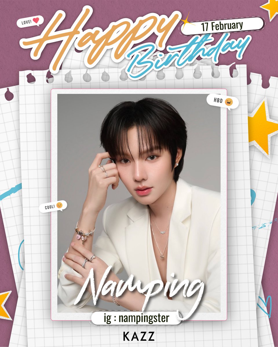 HAPPY BIRTHDAY TO NAMPING <a href="/nampingnapat/">Namping</a> 🤍
 
สุขสันต์วันเกิดนะคะน้ำปิง ขอให้วันเกิดปีนี้น้ำปิงได้รับแต่สิ่งดี ๆ เป็นน้ำปิงที่สดใสอยู่เสมอ ได้มีรอยยิ้มสวย ๆ ทุกวัน ได้ทำในสิ่งที่รักและตั้งใจจนสำเร็จในทุกเรื่องเลยนะคะ 🥰

#KAZZMAGAZINE #nampingster