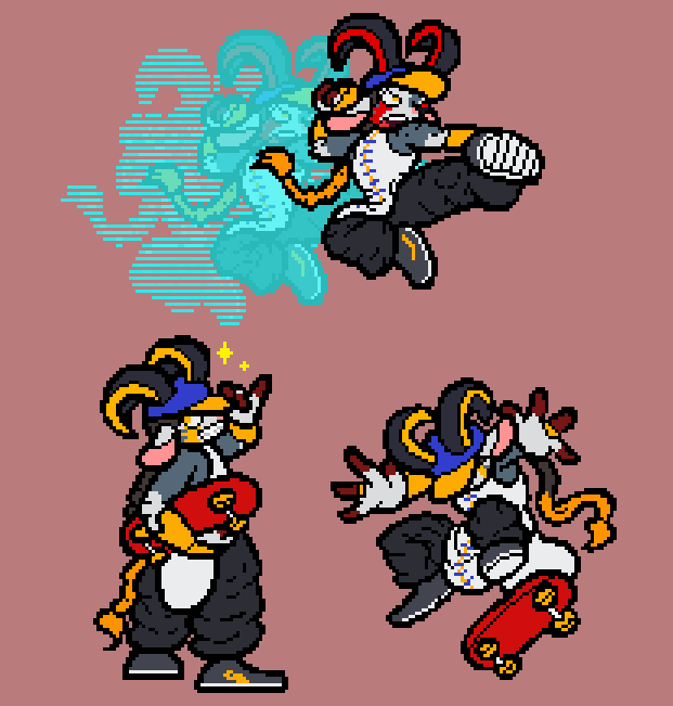 Street Fighter's Yun but it's my fursona instead of Street Fighter's Yun