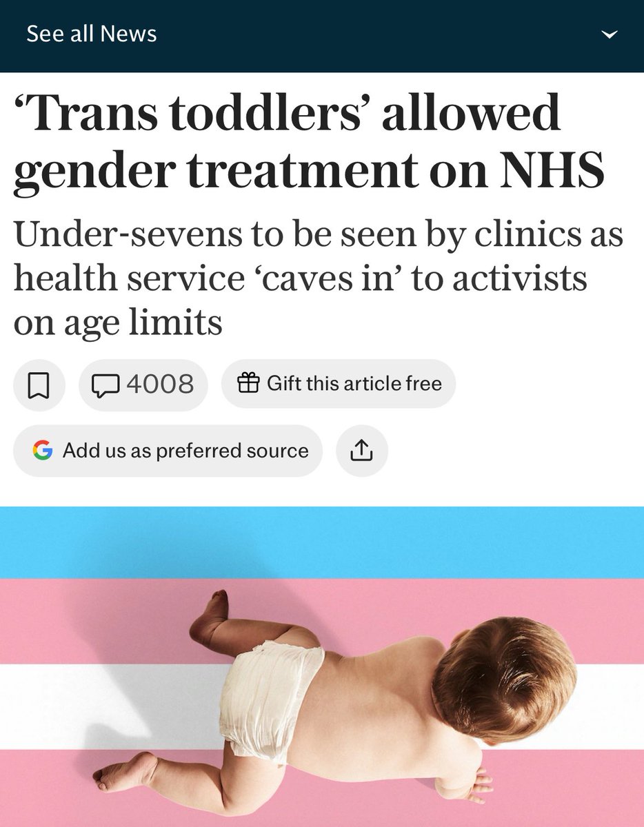 There is no such thing as “trans toddlers”

There are parents with severe mental issues who inflict their cruelty on children in disturbing ways