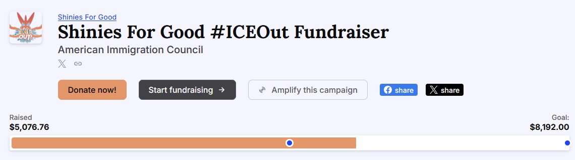 ShiniesForGood's tweet image. We've passed $5,000 raised for @immcouncil - LET'S GO!

Tomorrow, the final day of our #ICEOut drive, is President's Day in the US. This federal holiday celebrates the birthday of our 1st President - and yes, the end date was *wildly* intentional (hi, Flitti loves symbolism).