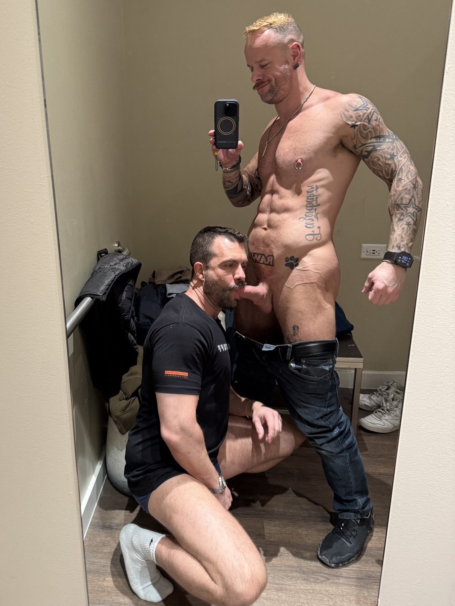 A little Fitting Room Fun with <a href="/That70sStache/">Tom Finland (Paris 5/9-11; Vienna 5/11-17)</a>