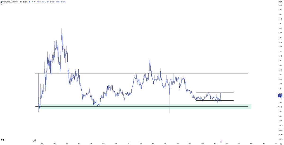 criptojey's tweet image. Alongside $Hype &amp;amp; $Syrup, $Morpho has been outperforming the vast majority of the crypto market for a while - trading at +60% from the April 25' lows.

Highly dependant on Bitcoins' performance but, if market offers, I think sub1$ buys will age very well.