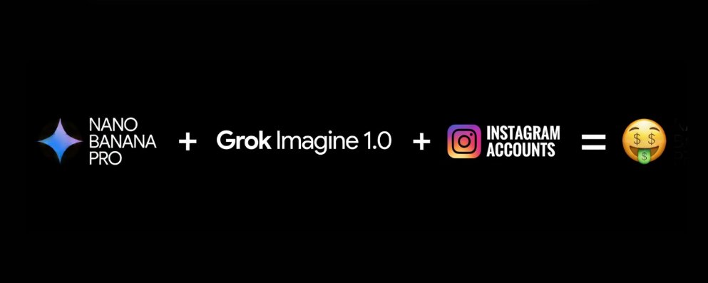 how to turn nano banana pro + grok imagine + IG into a $100M money making machine in 2026