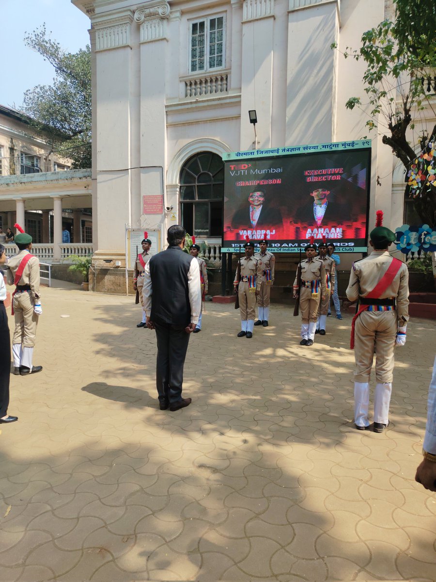 TEAM5MAHEMECOY's tweet photo. Cadets of 5 MAH EME COY NCC, VJTI were honoured to welcome Commodore Mathew Lathra at TEDx VJTI Mumbai.
His inspiring address motivated us to enhance our communication skills and lead with confidence ⭐. A proud and enriching moment for all cadets! 🇮🇳💪
#NCC #tedx #IndianNavy https://t.co/c0yAO8vo8c