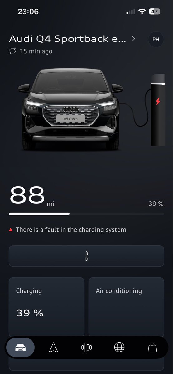 hynes1968's tweet photo. @AudiUK 50/ 50 chance my car will charge tonight @OctopusEnergy  @AudiUK @AudiUKPress - buy an Audi and get a basket of stress. https://t.co/ASbtgUzEjB