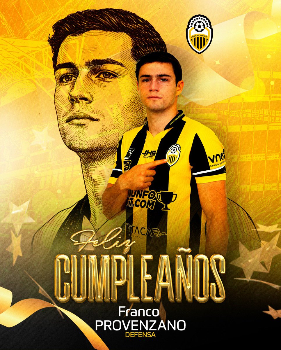 🥳 Feliz cumple, Franco, te enviamos un fuerte abrazo y nuestros mejores deseos en este nuevo año, que sigan los éxitos y el crecimiento profesional 🎂👏

Déjale tu mensaje 🎉 al defensor tachirense ⚔️🛡️

#VamosTáchira 💛🖤