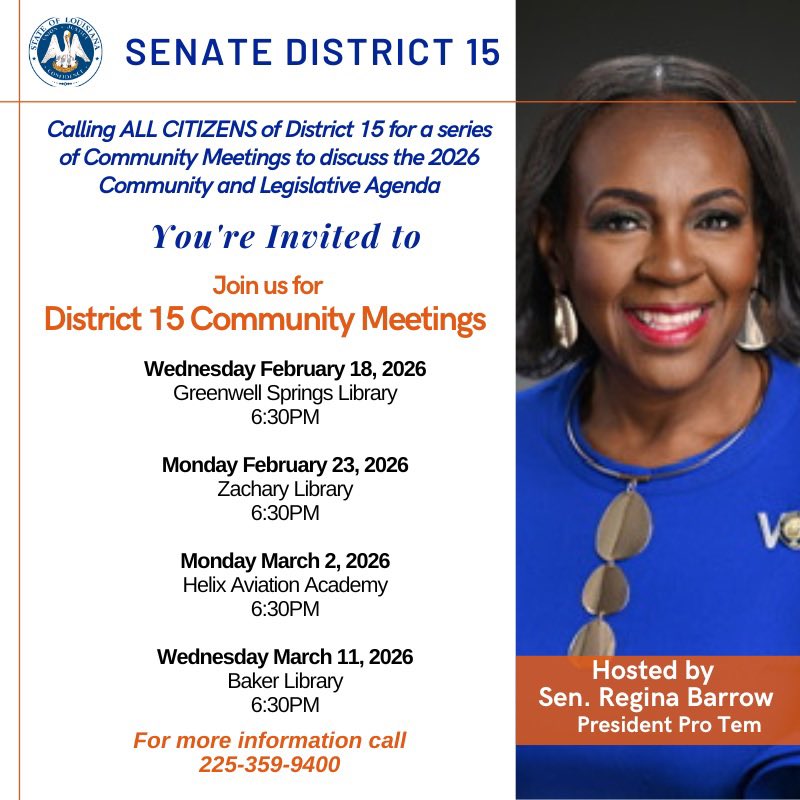 Sen. Regina Barrow, President Pro Tem tweet media