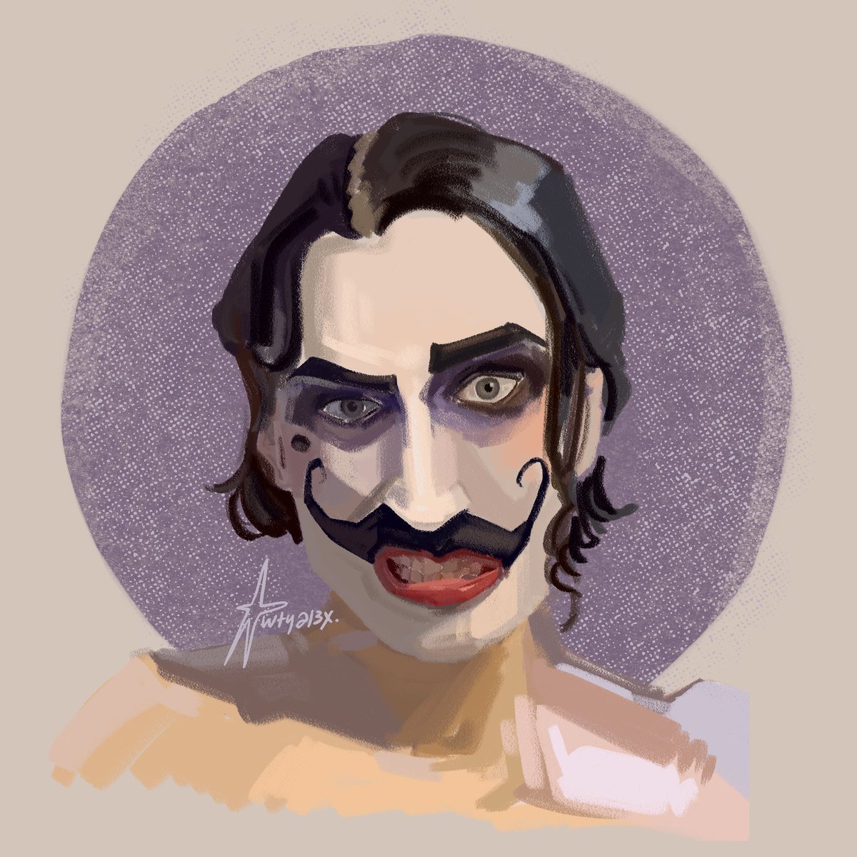 awtyal3x's tweet image. lil study of ilya choporov’s take on emcee ! he’s in my top 2 emcee’s🙂‍↕️ expect a lot of cabaret art because the hyperfixation is STRONG #cabaret #ilyachoporov