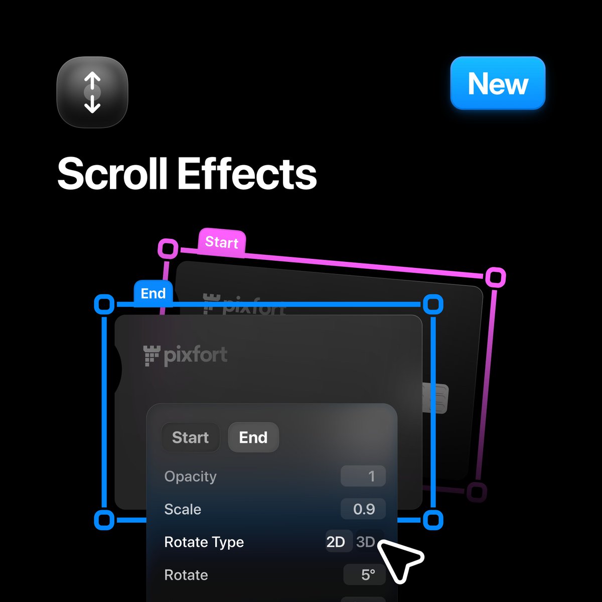New Scroll Effects in pixfort Theme ✨

Add scroll-based opacity, scale, and 2D/3D transforms.
Works with Containers, Image, and Auto Video elements. Create smoother, more dynamic layouts — no code needed.

👉 pixfort.com/theme