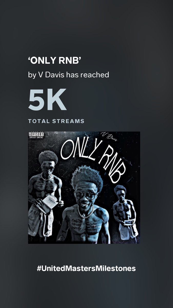 vashaund1made's tweet photo. 5K streams and we just getting started! 🙏🏾🔥 Thank you to everyone running it up! More on the way!
#5KStreams #VDavis #IndependentArtist #Milestone #Grateful #RunItUp #SupportIndie #NewMusic #OnTheRise #UnitedMasters https://t.co/Z30KJdzB8H