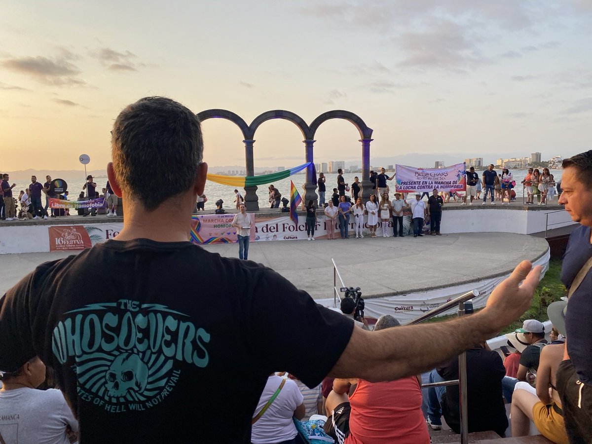 thewhosoevers's tweet photo. ‼️ Pride Week Main Stage Outreach in Puerto Vallarta, Mexico

After touring schools all week, we were invited to speak Downtown in the middle of Pride week. We were shocked at first, and then realized God opened the door for us to share the Gospel. Tom Gilles headed over to the stage during the day to pray over the event.

The pride week’s events were in full motion having just done a drag show the night before, The Whosoevers Outreach with DJ Overcomer was up next on the same stage. We boldly shared the  uncompromising Gospel, loved on everyone, and many had a radical encounter with Jesus. 

After the stage was filled with many coming forward to accept Christ into their lives, we heard many stories of men being sexually abused from a young age by other men. It was crazy hearing about all the trauma and brokenness. But God!

Hearts were healed, chains were broken, and true freedom was found that night.

#thewhosoevers