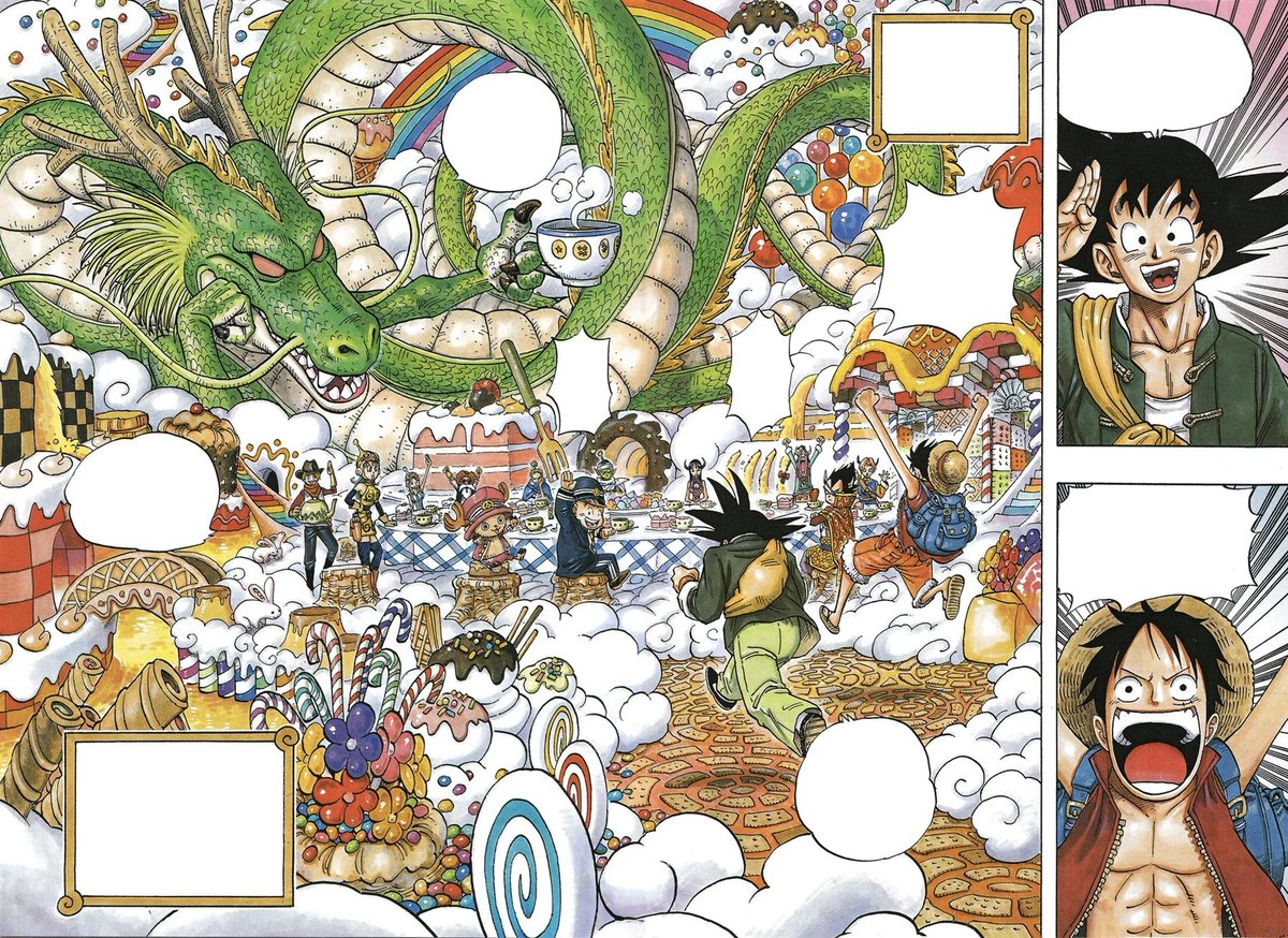 DBPerfectShots's tweet image. Dragon Ball x One Piece: Cross Epoch by Akira Toriyama &amp;amp; Eiichiro Oda (2006)