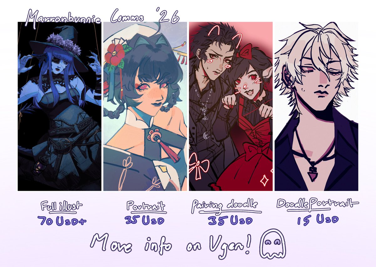 comms back open!! :3 
🔗 vgen.co/marronbunnie
#VGenComm