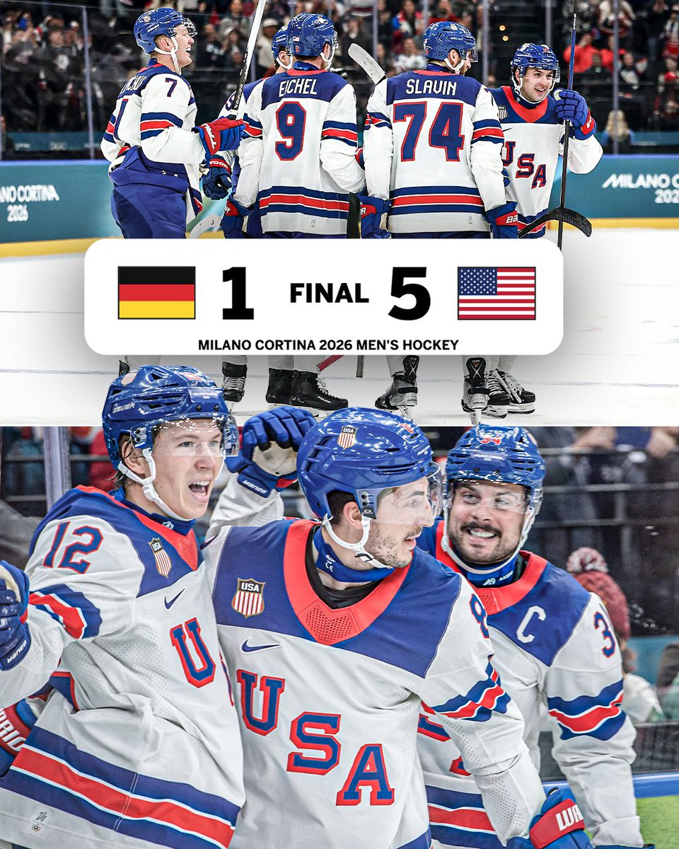 🔥 Ice dominance by Team USA! 🇺🇸🏒
A commanding 5–1 win over Germany — power, pace, and precision on full display at Milano Cortina 2026.
When the puck drops, USA rises ❄️💪
#USAHockey  #IceHockey #NBAnaSPORTTV
