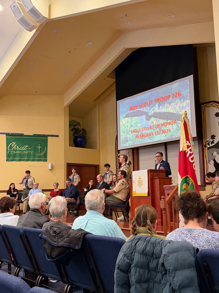 Congratulations to Oliver Lewis on achieving the rank of Eagle Scout. It was great to join Boy Scout Troop 226 in Strongsville to offer a few remarks at this afternoon's court of honor. Recognizing young men for their civic virtue remains one of the best parts of my job.
