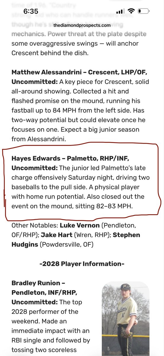 Hayes Edwards 2027 tweet media