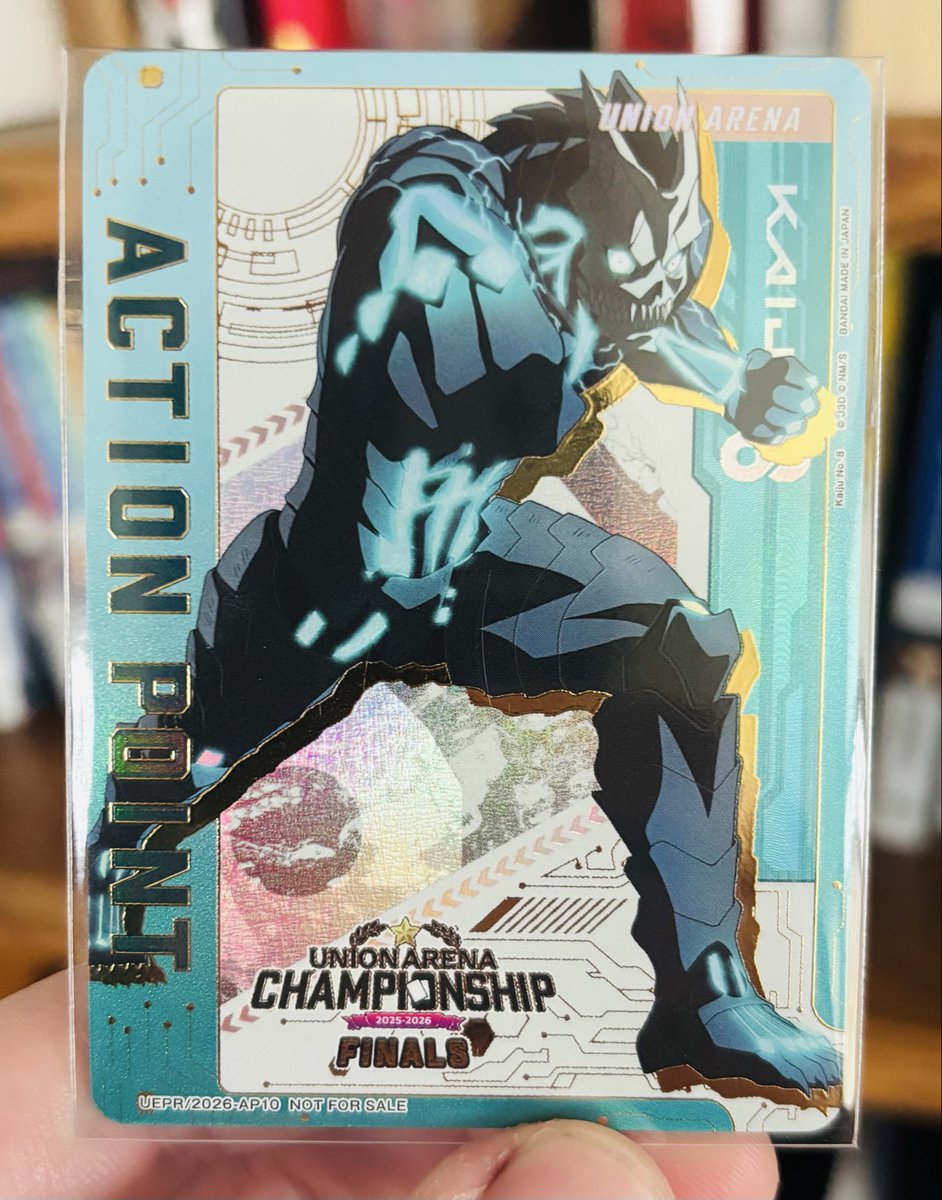 Back home from Bandai Card Fest and just opened my #UNIONARENA_EN NA Finals participation pack. Check out this sick Kaiju No. 8 Finals AP!