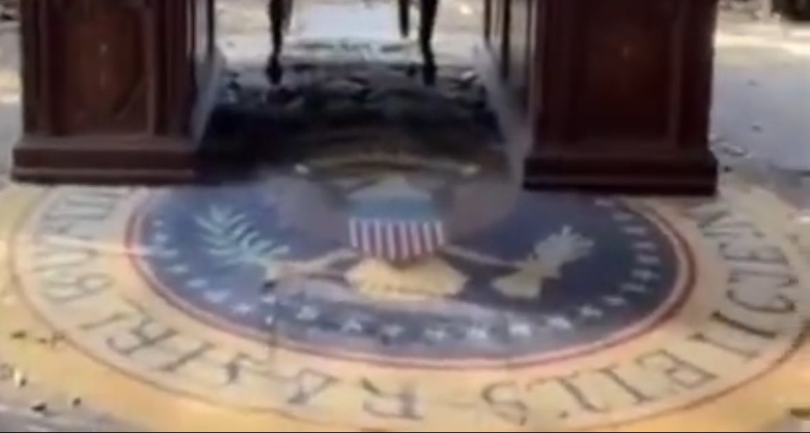 <a href="/ThoughtCrimes80/">Freedom Enthusiast 🇺🇸</a> Can you read what’s on the rug?