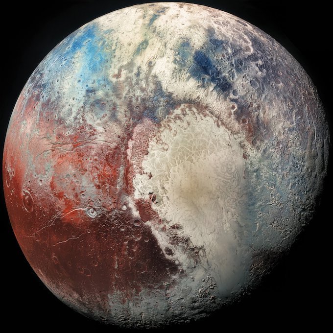 This is the clearest image ever captured of Pluto.
NASA