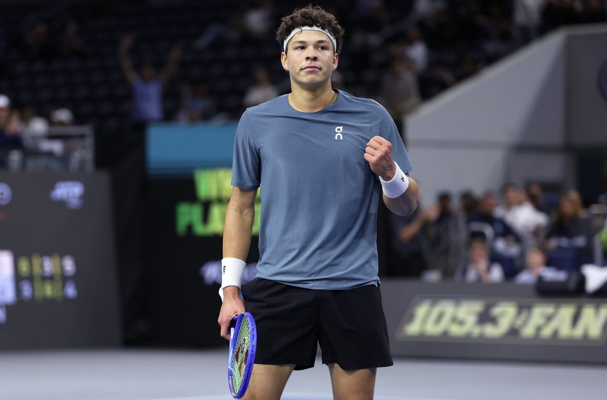 BlackSpinGlobal's tweet photo. #DALOpen Champion | Ben Shelton came back from a set down to see off top-seeded compatriot Taylor Fritz 3-6, 6-3, 7-5 in a thrilling Dallas final.
The 23-year-old American, who saved three match points en route to victory, is now a four-time winner on the ATP Tour.
📸 | Getty https://t.co/8OUy48g7Pb