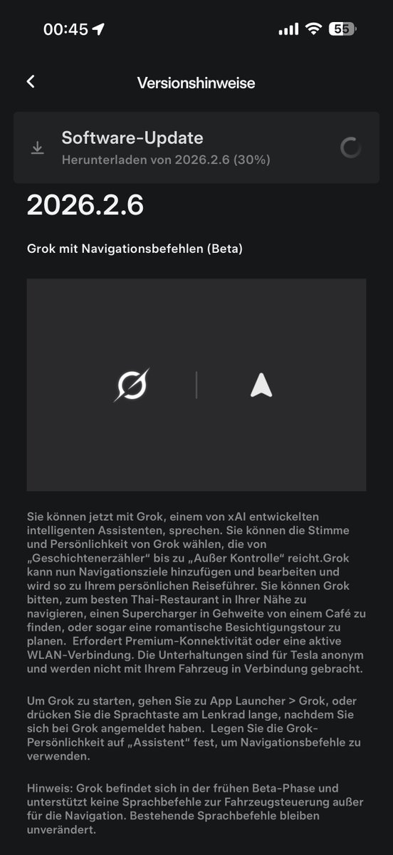 Tesla bringt Grok (Beta) jetzt nach Deutschland 🇩🇪
KI-Assistenz direkt im Fahrzeug: Ziele suchen, planen, navigieren.
Mal sehen, wie gut das im Alltag funktioniert.
