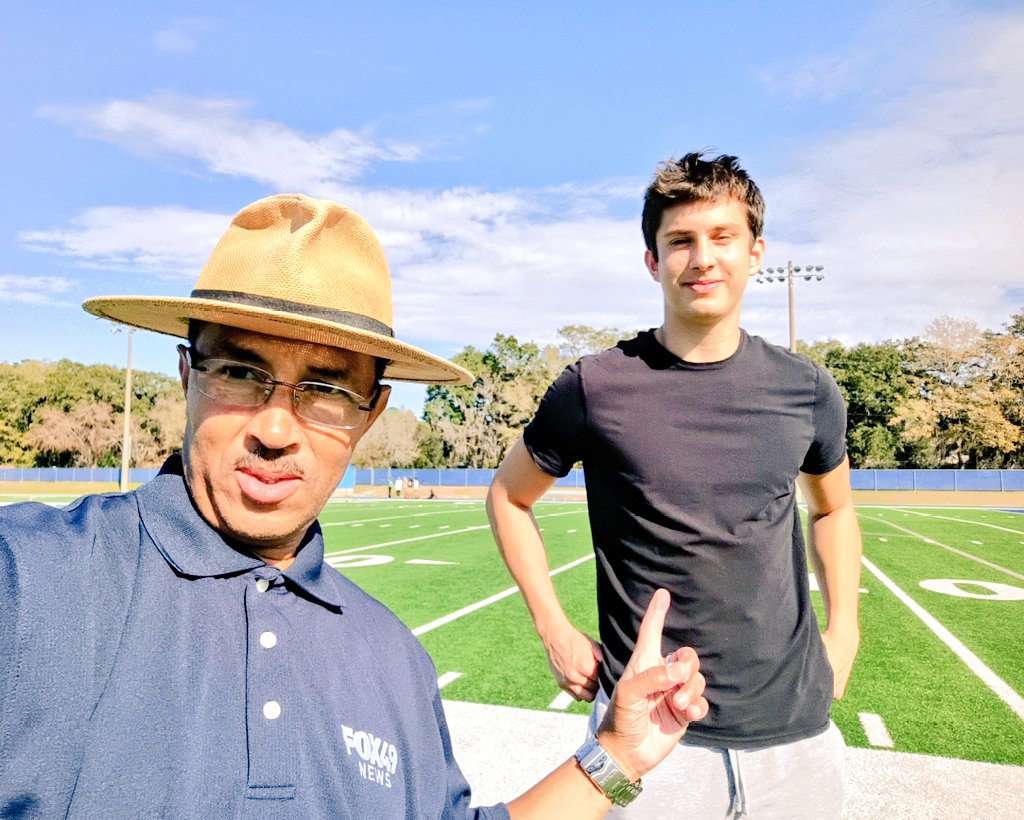 JamesHill_News's tweet photo. I stopped by #GodbyHS to see @CoachHolston &amp; I met 3 ⭐ 2027 QB1 @landodougherty. He has tremendous upside, can make all of the throws and has several D1 offers. LD is getting ready to take @GodbyAthletics deeper in the @fhsaa playoffs. #LandonDougherty  #JamesHillNews 🎥 🎤  🏈 https://t.co/fSM3u8CnSt
