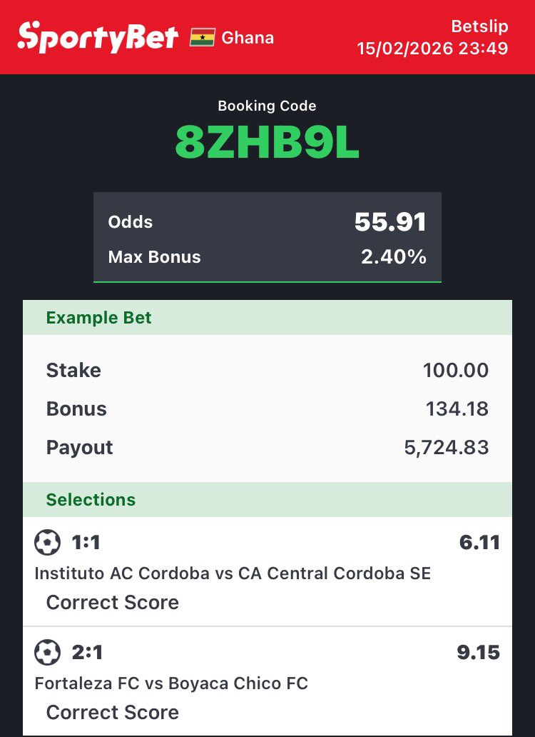 ceobesttips's tweet image. Odds: 55+ 🎉🎉🎉

FIRST SINGLE &amp;amp; COMBINE 🧏🏽‍♂️

GOOD LUCK 🍀

#55Odds #foryou #sportybetGH