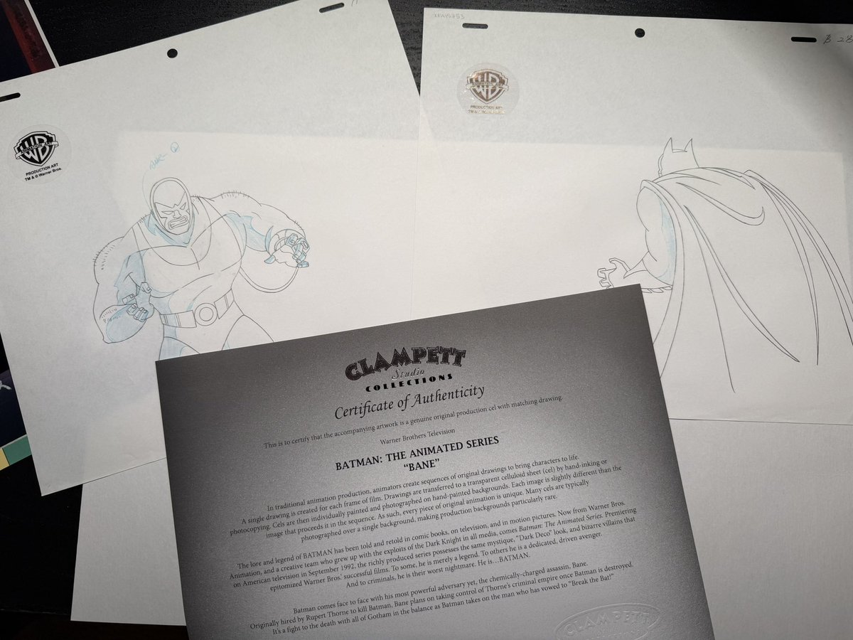 superbigpeter's tweet photo. Picked up this very cool original animation cel &amp; pencil from Batman: The Animated Series. Can’t wait to get it framed! 

#Batman #BTAS https://t.co/YIAmrql8Hh