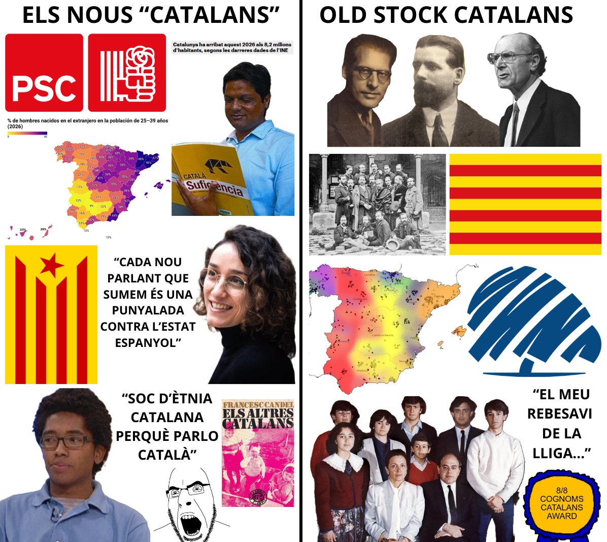 MAFMT83's tweet photo. Els nous "catalans" VS els Old Stock Catalans: https://t.co/ztzFKpGYxy