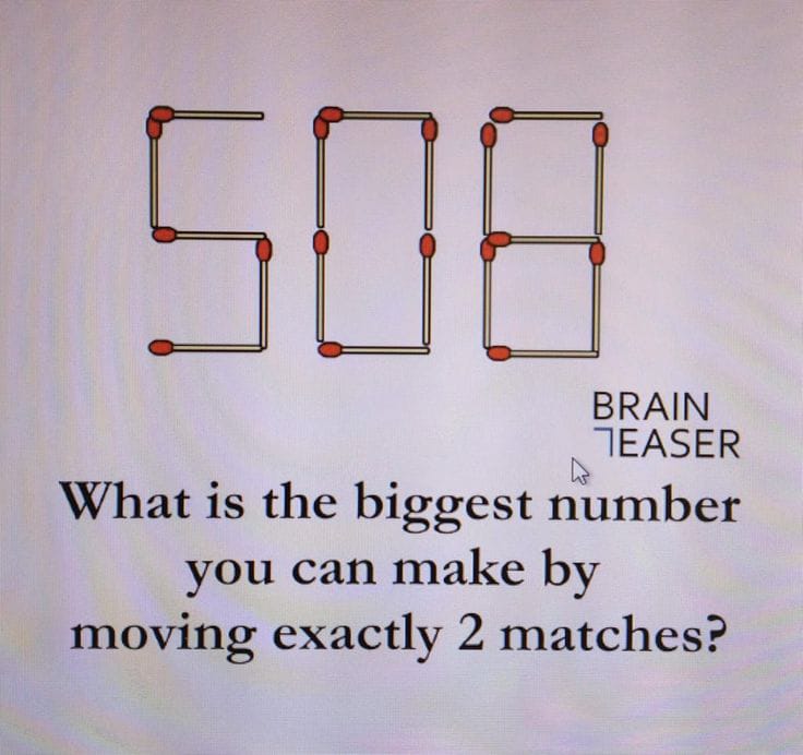 Brain Teaser

Tell me the greater number then this

99.9% will fail