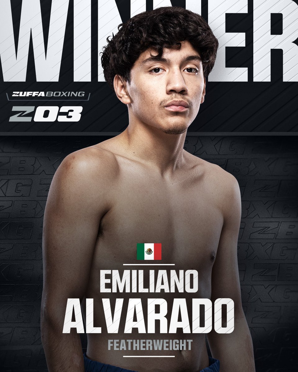 Emiliano Alvarado gets the TKO WIN 

#ZuffaBoxing03 LIVE NOW on @ParamountPlus