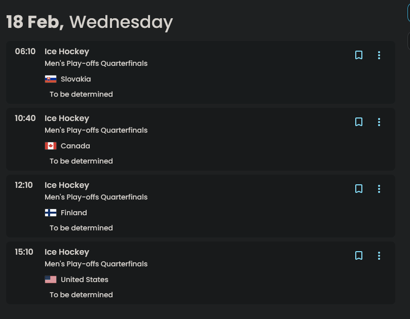 no more canadian mens hockey until wednesday.... will be the longest 3 days of my life...