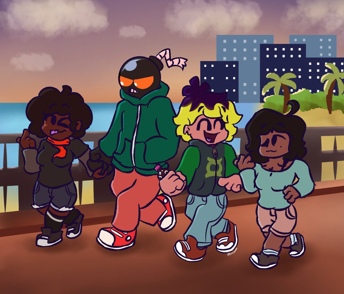 jim_anmtns's tweet photo. @bbpnz213 Going back to the old days this Valentine's Day 💜🧡💚💛✨ (a little late but well, here it is) #fridaynightfunkin #fnfsunday #fnfcarol #fnfwhitty https://t.co/wZ4jSSyM0o