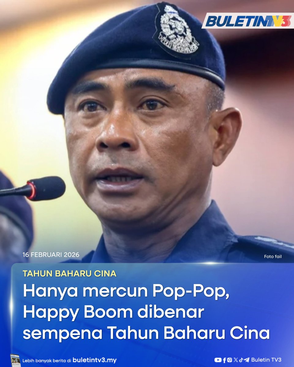TAHUN BAHARU CINA | Polis melarang sebarang aktiviti memiliki, menjual, membeli atau bermain mercun dan bunga api tanpa kebenaran, sempena sambutan Tahun Baharu Cina yang disambut Selasa ini.

#BuletinTV3 #BeritaTerkini #Mercun #BungaApi #TahunBaharuCina #PolisDirajaMalaysia
