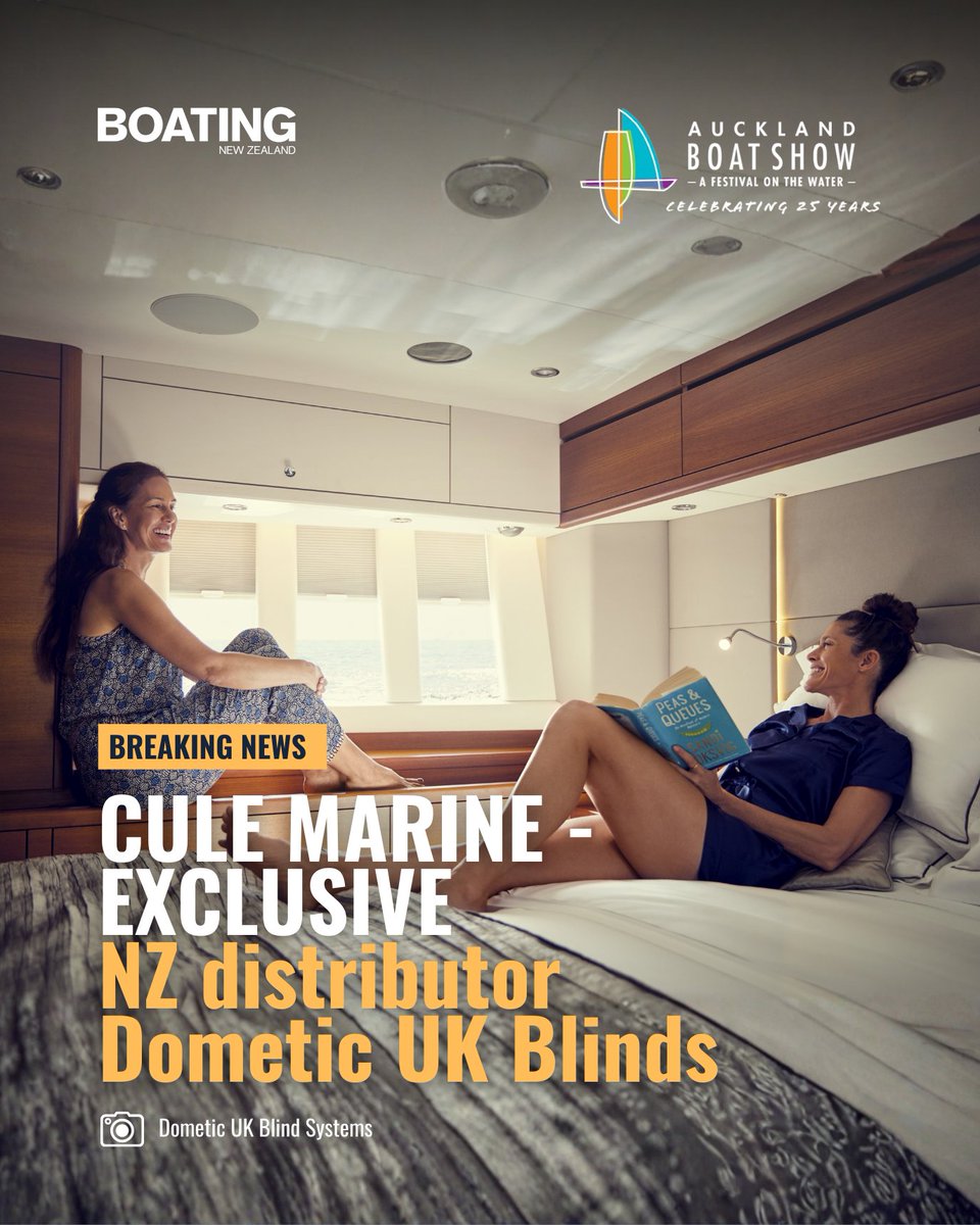 boating_nz's tweet image. Cule Marine lands exclusive Dometic marine blinds for NZ. Premium onboard comfort is coming. See what’s changing. Click through.

ap1.hubs.ly/y0BwHX0 

#Dometic #MarineInteriors #BoatShow #AucklandBoatShow #CuleMarine #BoatingNZ