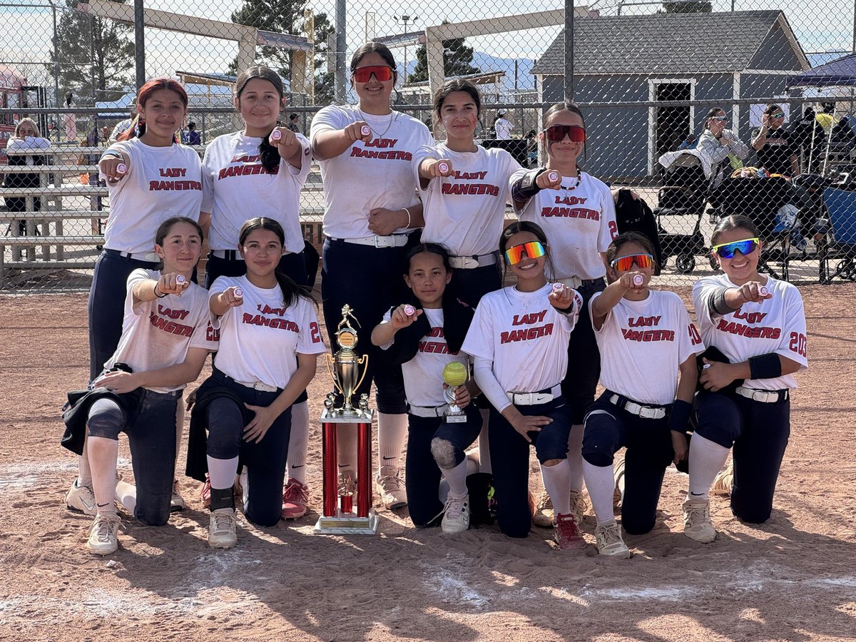 TXLadyRangers's tweet photo. We are so very proud of our Lady Rangers outstanding performance at the Love at First Swing tourney! They remained undefeated to finish champions! Great job, Alana Rodarte (2031/ P/UTL), on hitting your 1st 💣! @Arisanabria93 https://t.co/YfWlD1zsrT