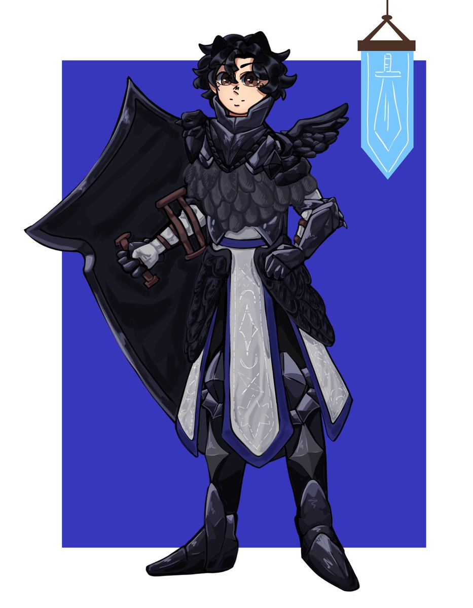 I finished finallyyyy, I present to you bannerfall shield (only) wielding knight abolish!

#bannerfallsmp #abolishregretfanart