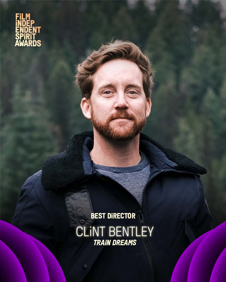 This is not a dream! Clint Bentley wins Best Director for ‘Train Dreams’. #SpiritAwards
