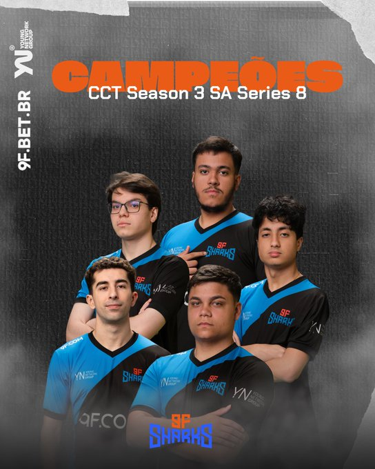 ¡🇧🇷🇦🇷<a href="/sharksesportsgg/">9FSHARKS</a> campeones de la CCT SA!

Le ganaron a 🇧🇷🇨🇱<a href="/REDCanids/">RED Canids Kalunga</a> 2-0 en una racha de cuatro series casi perfectas y solo perdiendo 1 mapa.

El equipo de 🇦🇷<a href="/maxxkor_/">maxxkor</a> ascendió 8 puestos y ahora son el equipo 35 del mundo en el ranking de Valve.