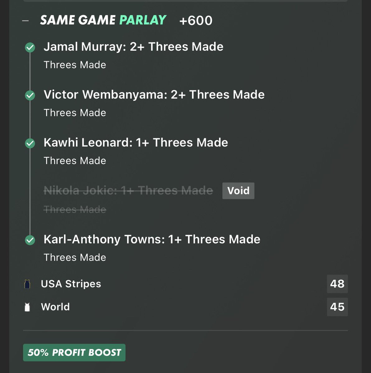 NBA WINNER 🏀✅💰

+900 with boost ✅💰🔥