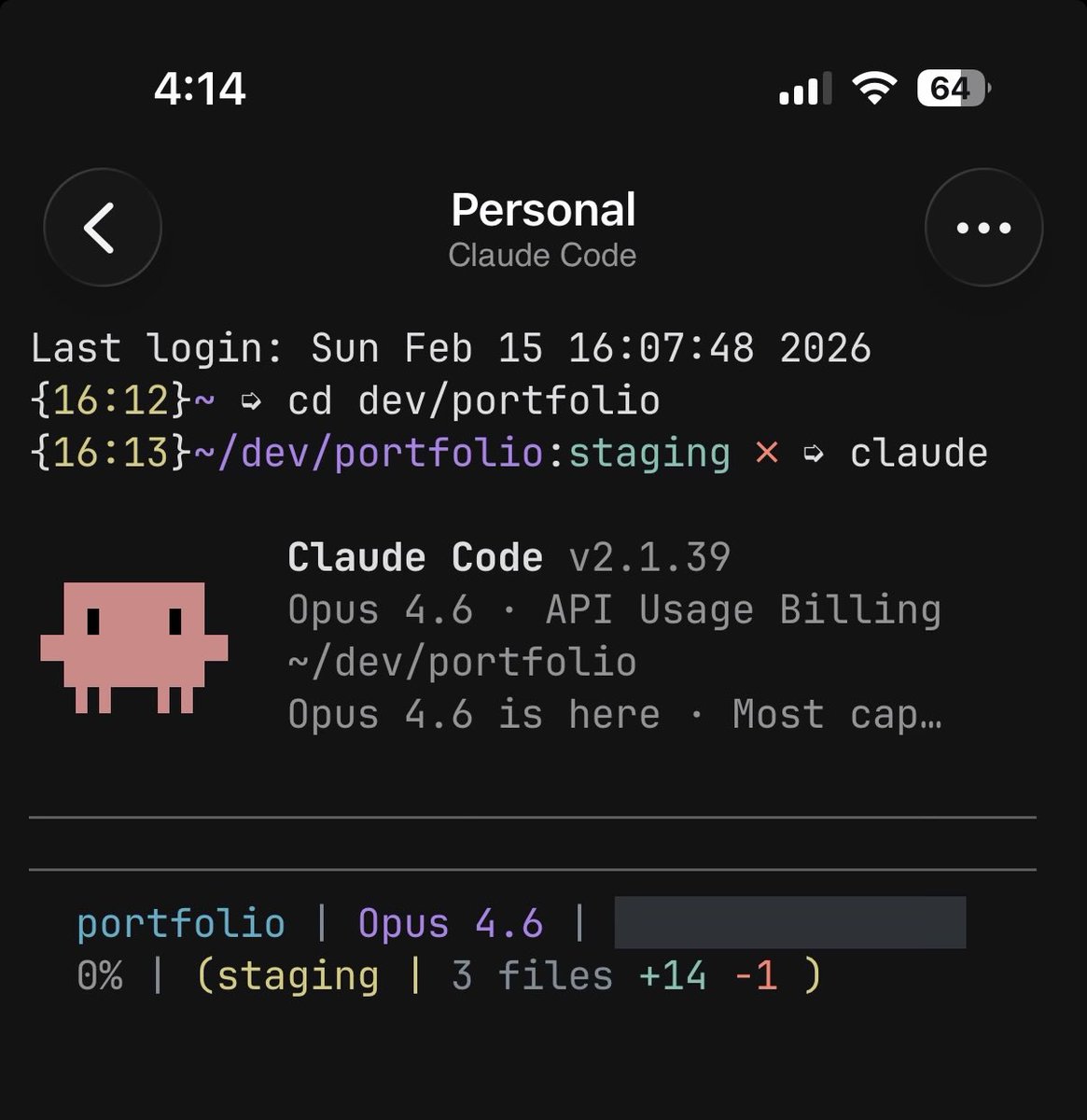 ssh into my laptop to run Claude code from my phone is wild. Still feels like the handoff between all these agents and devices is a bit wonky but hope we get there soon.

Ubiquitous computing for knowledge work has been great for a decade. Dev workflows havenever been this easy.