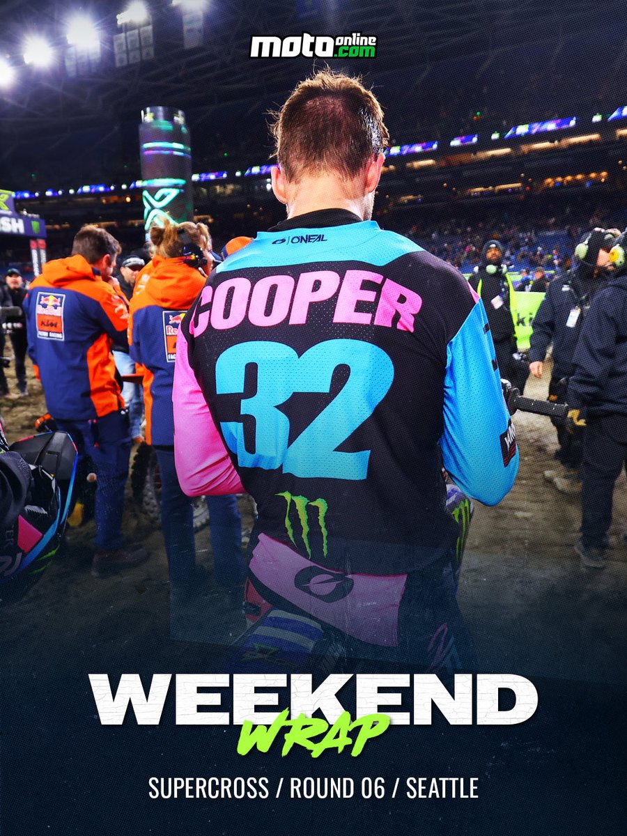 Seattle will go down as one of the great race weekends of Monster Energy Supercross 2026, where Eli Tomac, Ian Harrison, Cooper Webb, Justin Cooper, Haiden Deegan, Levi Kitchen and Max Anstie spoke post-race in these Weekend podcast interviews. 🔗 motoonline.com/us/weekend-202…