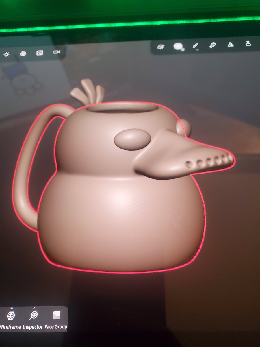 HunterDrom's tweet photo. Does this look like a sprayduck (psyduck) watering can? I sent this to my significant other and he guessed every toon duck there was except for psyduck. Should I modify it more? #Pokemon #3dart #3dprint #garden https://t.co/G1eT2hQEiD