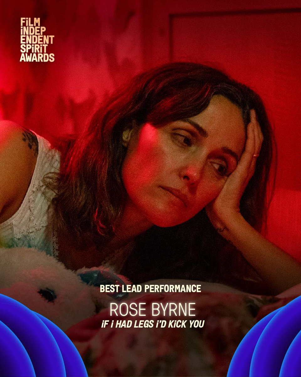 Best Lead Performance goes to Rose Byrne ‘If I Had Legs I’d Kick You’. #SpiritAwards