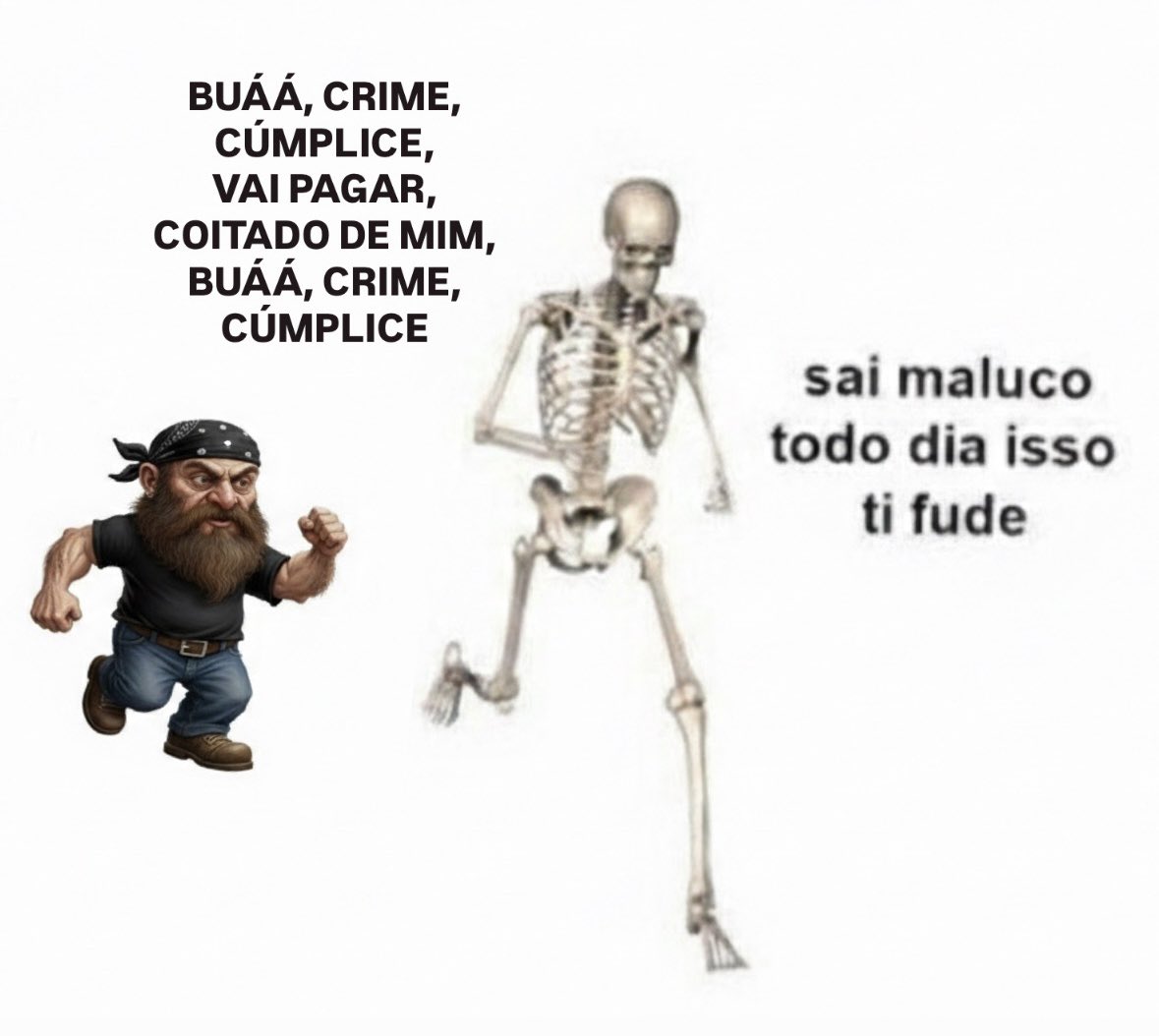 O cara ignora todas as contradições e cronologia apontada e continua só repetindo a mesma ladainha . Puta chato. Ele parou de roubar ideias minha e do <a href="/aguedescartoon/">André Guedes 🇺🇦</a> e ficou repetitivo. Secou a fonte. É todo dia a mesma ladainha , bicho. É muito zzzzZzzZzzz