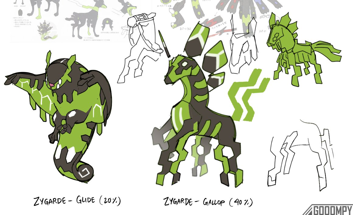 very old Zygarde ride form ideas that I never ended up finishing lol
