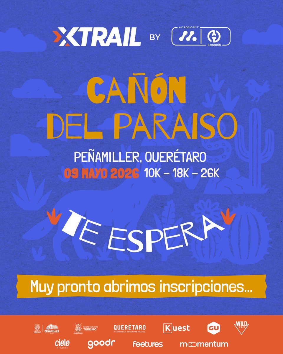 ¿Estás listo para la siguiente aventura? 🌄🔥

Porque cuando el corazón late fuerte… sabemos que algo grande viene.
🏔 Cañón del Paraíso – Peñamiller, Querétaro
📅 9 de mayo

Un reto que no solo se corre… se vive.