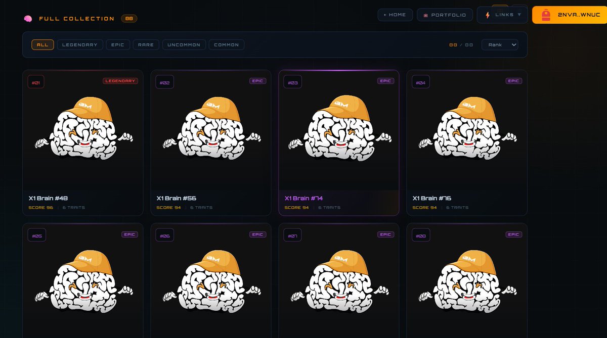 OtosYnnadik's tweet photo. I am very proud and happy to show the first preview of the @X1Brains X1 Brains dApp 🧠. X1 Blockchain Portfolio Tracker and Brains Lab Work🧪 NFT Marketplace. Alot of upgrades are being done. First real babysteps we take in this new @X1_chain Journey! 🧠❤  #X1 #XENBLOCKS #BRAINS https://t.co/RpTHmHjw6U
