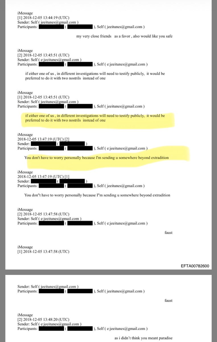 RockyRaccoonish's tweet photo. Epstein drop. 
“You don’t have to worry because I’m sending you somewhere beyond extradition” https://t.co/O6DfC5IapE