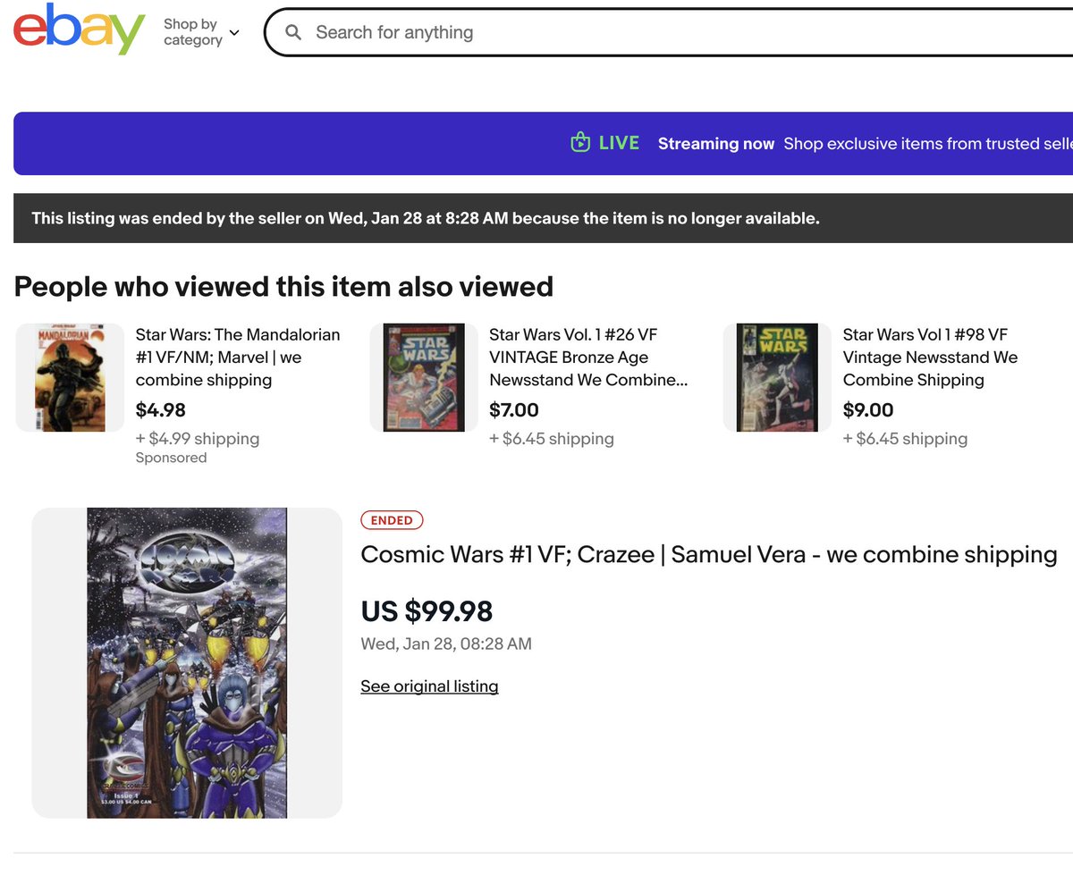CatchDaCraze's tweet photo. I found CosmicWars 2004 Issue 1 on #Ebay. Flattering and one more reason to turn those likes into pledges. Now #remastered, re-illustrated with updated story, order yours today https://t.co/TuAytReWst
#comics #cosmicwars #kickstarter #pledge #scifi #gorf #series #story #artist https://t.co/f6UfUYgyn9